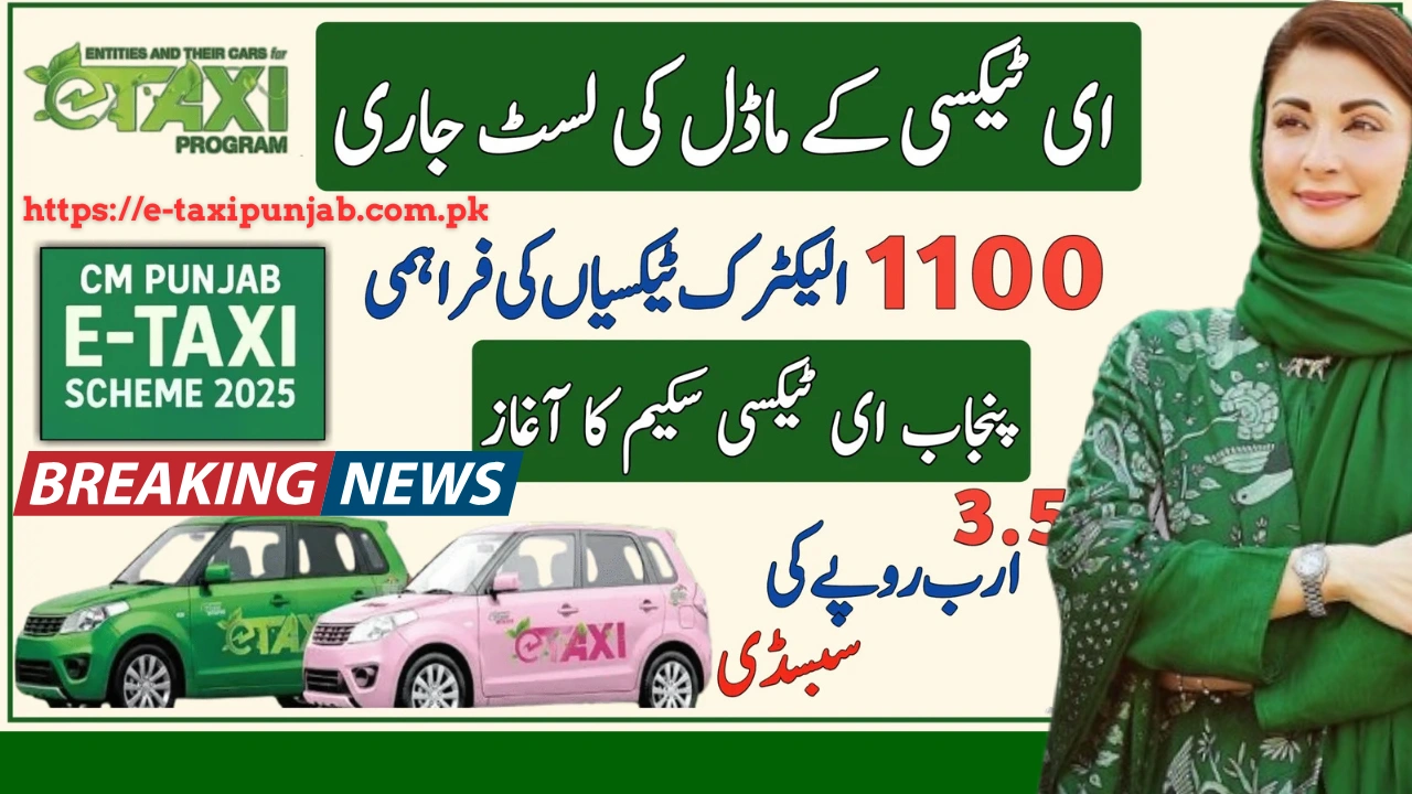 E-Taxi Models for Punjab E-Taxi Scheme 2025 – Complete Guide