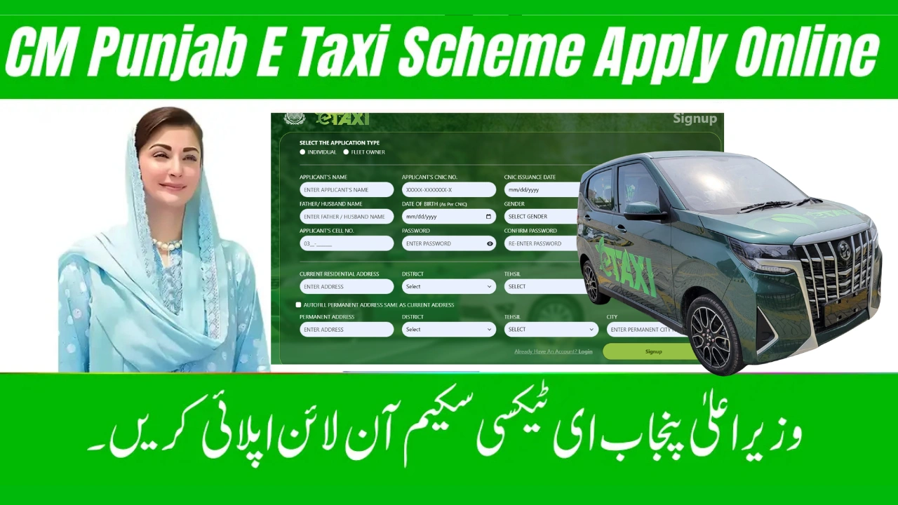 e-taxi.punjab.gov.pk Apply Online for Punjab E-Taxi Scheme 2025
